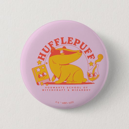 HARRY POTTER™ | Niedlich HUFFLEPUFF™ Button (Vorderseite)