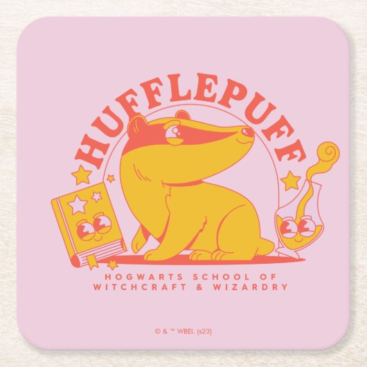 HARRY POTTER™ | Niedlich HUFFLEPUFF™ Rechteckiger Pappuntersetzer (Vorderseite)