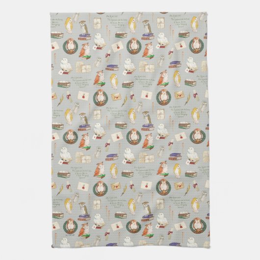 HARRY POTTER™ | Owl Letter Pattern Geschirrtuch (Vertikal)