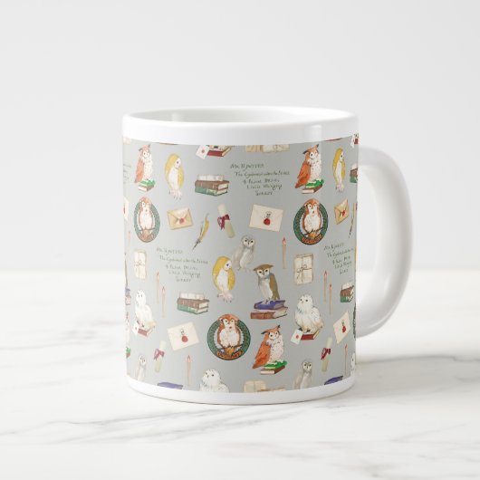 HARRY POTTER™ | Owl Letter Pattern Jumbo-Tasse (Vorderseite Rechts)