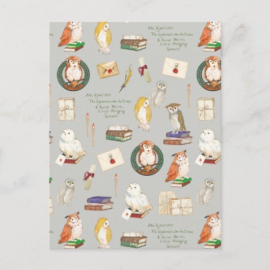 HARRY POTTER™ | Owl Letter Pattern Postkarte (Vorderseite)