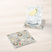 HARRY POTTER™ | Owl Letter Pattern Rechteckiger Pappuntersetzer (Vor Ort)