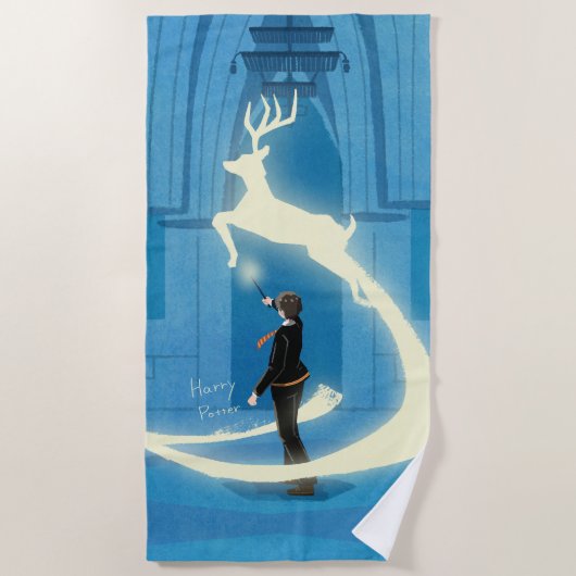 HARRY POTTER™ Patronus-Gemälde Strandtuch (Vorderseite)