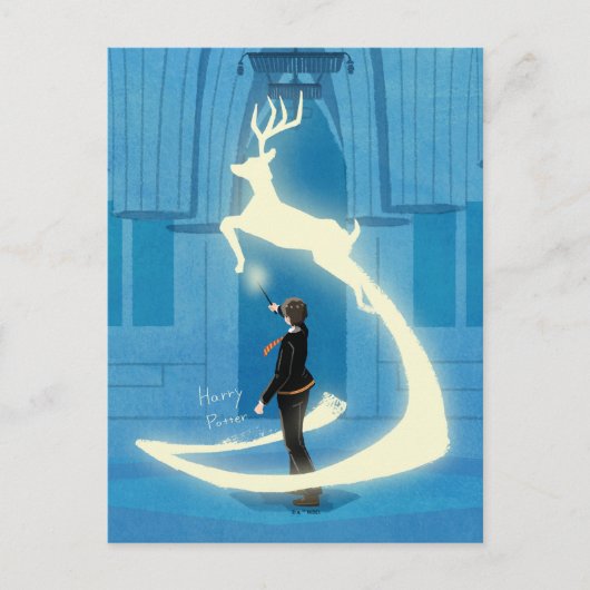 HARRY POTTER™ Patronus-Malerei Postkarte (Vorderseite)