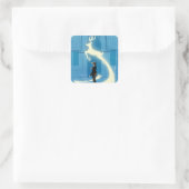 HARRY POTTER™ Patronus-Malerei Quadratischer Aufkleber (Tasche)