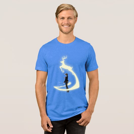 HARRY POTTER™ Patronus-Malerei Tri-Blend Shirt (Vorderseite voll)