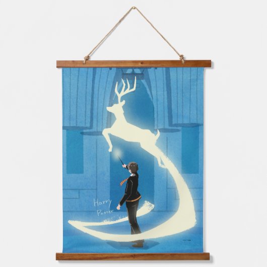 HARRY POTTER™ Patronus-Malerei Wandteppich Mit Holzrahmen (Vorderseite)