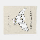 Harry Potter | Personalisierte Hedwig Fleecedecke (Vorderseite (Horizontal))