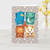 HARRY POTTER ™ %PIPE% HÄUSER CARTOON-HOGWARTS™ KARTE (Gelbe Blume)