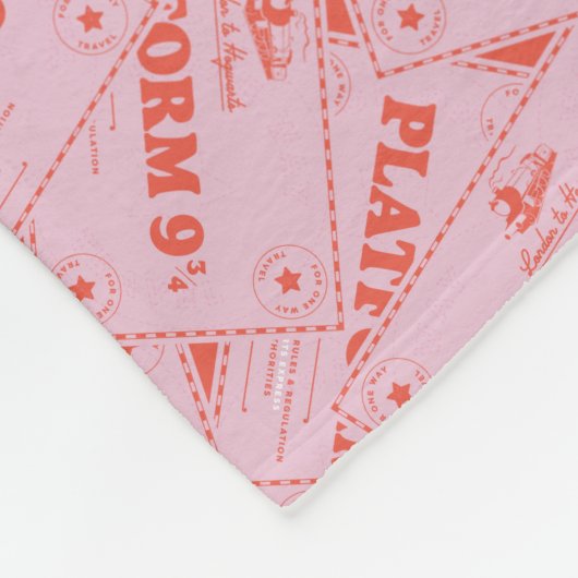 HARRY POTTER™ | Platforn 9 3/4 Zugfahrkarten Fleecedecke (Ecke)