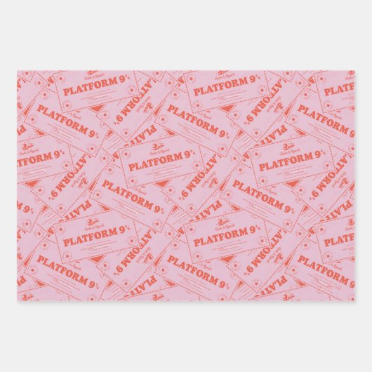 HARRY POTTER™ | Platforn 9 3/4 Zugfahrkarten Geschenkpapier Set (Vorderseite 2)