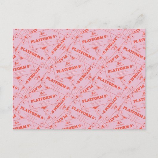 HARRY POTTER™ | Platforn 9 3/4 Zugfahrkarten Postkarte (Vorderseite)