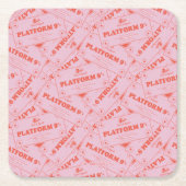 HARRY POTTER™ | Platforn 9 3/4 Zugfahrkarten Rechteckiger Pappuntersetzer (Vorderseite)