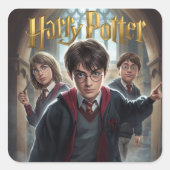 Harry Potter Quadratischer Aufkleber (Vorderseite)