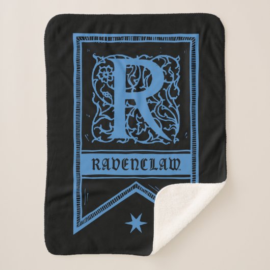 Harry Potter | RAVCLAUS Monogram Banner Sherpadecke (Vorderseite)