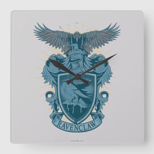 Harry Potter Ravenclaw Crest Quadratische Wanduhr (Vorderseite)