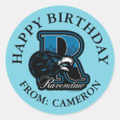 HARRY POTTER™ | RAVENCLAW™ Happy Birthday Runder Aufkleber (Vorderseite)