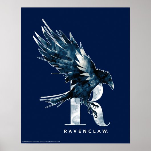 Harry Potter | RAVENCLAW™ Rabe Wasserfarbe Poster (Vorne)