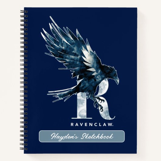 Harry Potter | RAVENCLAW™ Raven Watercolor Gezeich Notizblock (Vorderseite)