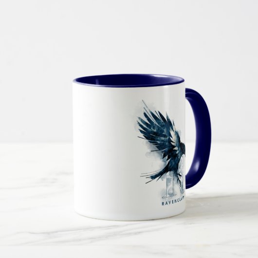 Harry Potter | RAVENCLAW™ Raven Watercolor Tasse (VorderseiteRechts)