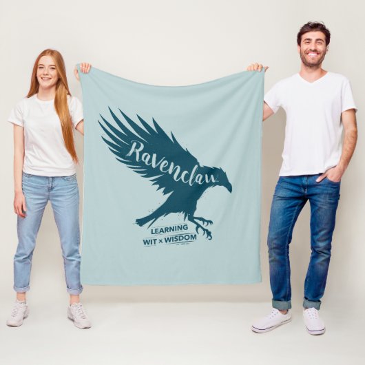 Harry Potter | RAVENCLAW™ Silhouette Typografie Fleecedecke (Beispiel)