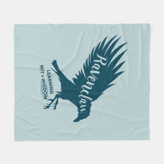 Harry Potter | RAVENCLAW™ Silhouette Typografie Fleecedecke (Vorderseite (Horizontal))