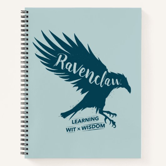 Harry Potter | RAVENCLAW™ Silhouette Typografie Notizblock (Vorderseite)