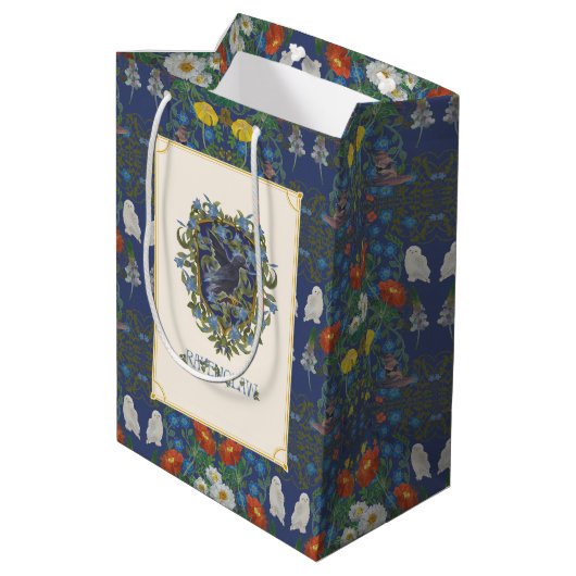 HARRY POTTER™ | RAVENCLAW™ Wappen Mittlere Geschenktüte (Rückseite Schrägansicht)