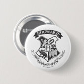 Harry Potter | Retro Hogwarts Crest Button (Vorne & Hinten)