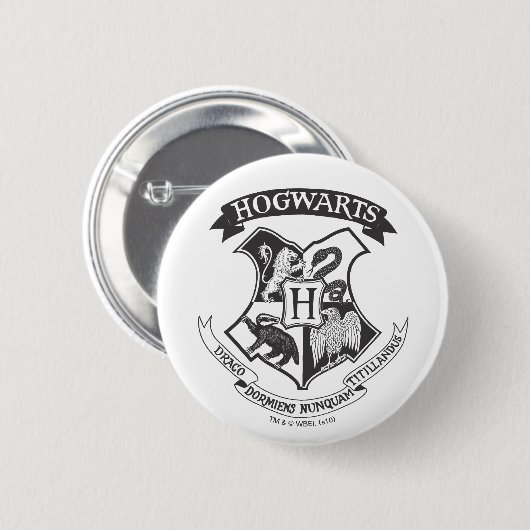 Harry Potter | Retro Hogwarts Crest Button (Vorne & Hinten)