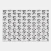 Harry Potter | Retro Hogwarts Crest Geschenkpapier Set (Vorderseite 3)