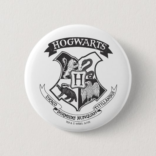 Harry Potter | Retro-Hogwarts-Wappen Button (Vorderseite)