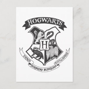 Harry Potter   Retro-Hogwarts-Wappen Postkarte