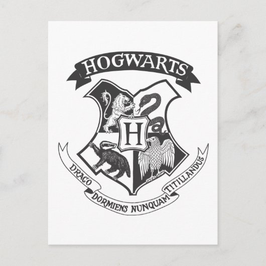 Harry Potter | Retro-Hogwarts-Wappen Postkarte (Vorderseite)