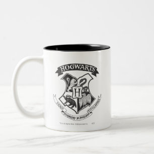 Harry Potter   Retro-Hogwarts-Wappen Zweifarbige Tasse