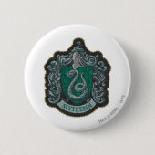Harry Potter | Retro Mighty Slytherin Wappen Button (Vorderseite)