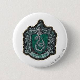 Harry Potter   Retro Mighty Slytherin Wappen Button