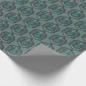 Harry Potter | Retro Mighty Slytherin Wappen Geschenkpapier (Ecke)