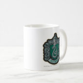 Harry Potter | Retro Mighty Slytherin Wappen Kaffeetasse (VorderseiteRechts)