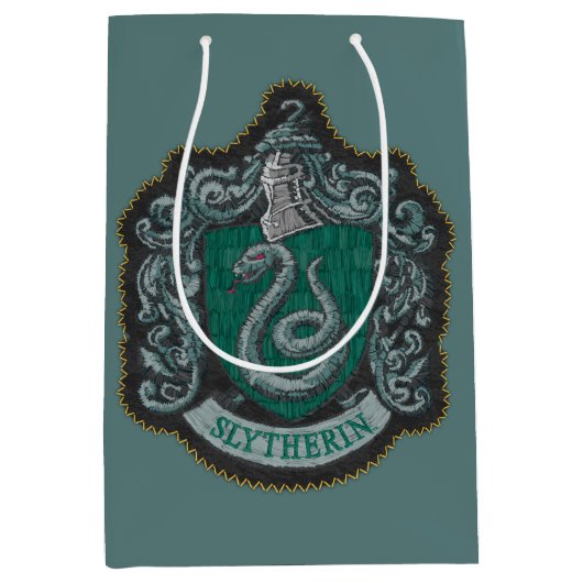 Harry Potter | Retro Mighty Slytherin Wappen Mittlere Geschenktüte (Vorderseite)