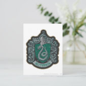 Harry Potter | Retro Mighty Slytherin Wappen Postkarte (Stehend Vorderseite)