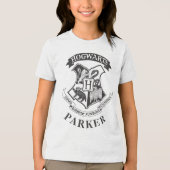 Harry Potter | Retro-Wappen von Hogwarts Tri-Blend Shirt (Vorderseite)