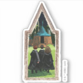 HARRY POTTER™, Ron & Hermione bei Hagrid's Hut Aufkleber (Vorderseite)