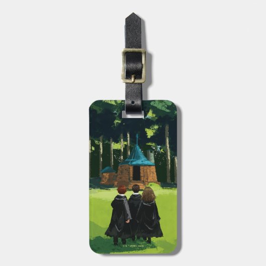 HARRY POTTER™, Ron & Hermione bei Hagrid's Hut Gepäckanhänger (Vorderseite vertikal)