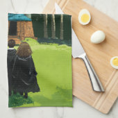 HARRY POTTER™, Ron & Hermione bei Hagrid's Hut Geschirrtuch (Viertel Falte)