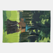 HARRY POTTER™, Ron & Hermione bei Hagrid's Hut Geschirrtuch (Horizontal)