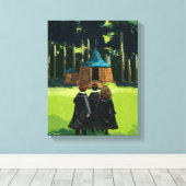 HARRY POTTER™, Ron & Hermione bei Hagrid's Hut Leinwanddruck (Insitu (Holzboden))