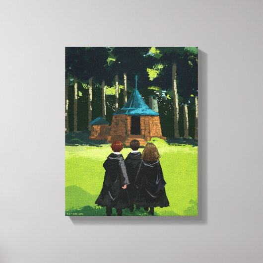 HARRY POTTER™, Ron & Hermione bei Hagrid's Hut Leinwanddruck (Vorderseite)