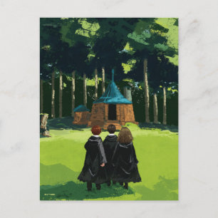 HARRY POTTER™, Ron & Hermione bei Hagrid's Hut Postkarte