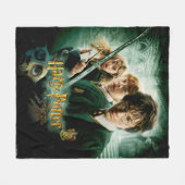Harry Potter Ron Hermione Dobby Group Shot Fleecedecke (Vorderseite (Horizontal))